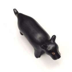 ESCULTURA ONCA NEGRA EM PE...
